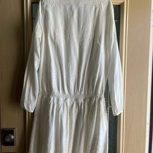 Dress- white summer dress. Cute as a dress and to wear over leggings